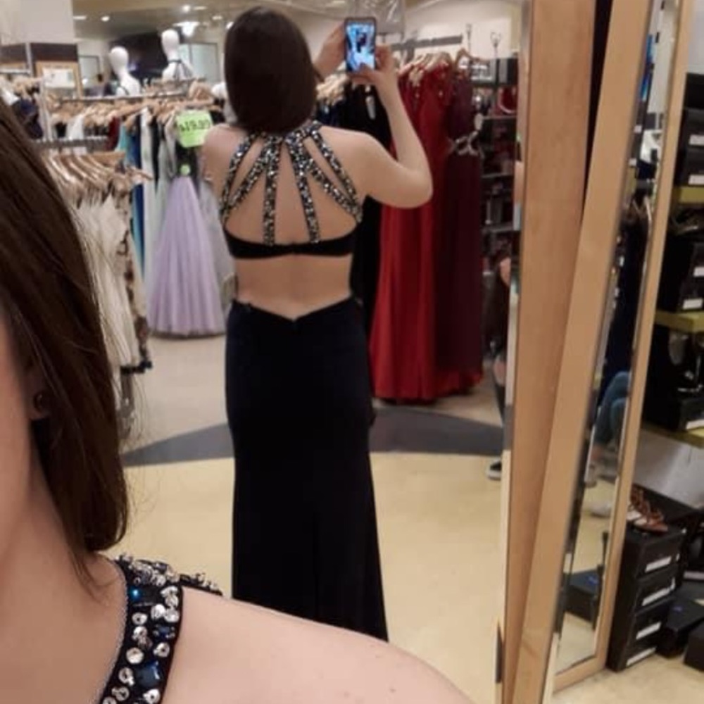 Beautiful blue prom dress